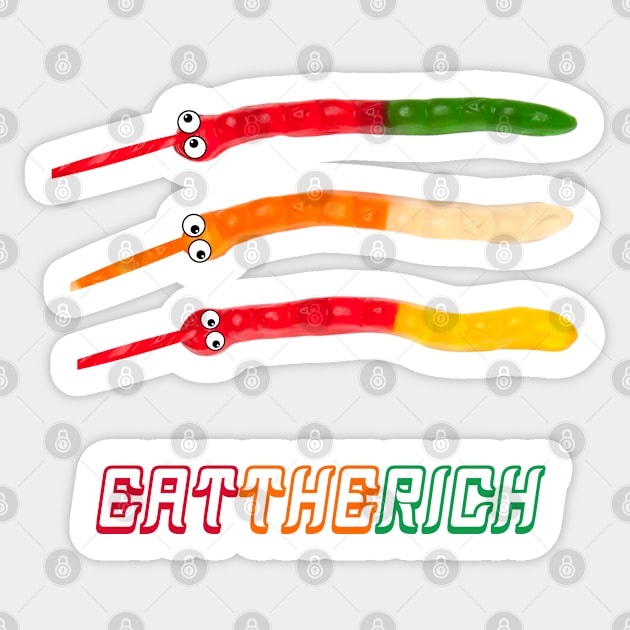 Worm On A String Sticker Candy EATTHERICH Sticker by Prossori